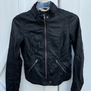 hollister women’s leather jacket